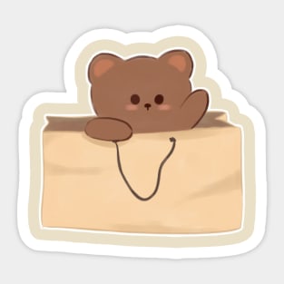 Bear in paper  bag Sticker